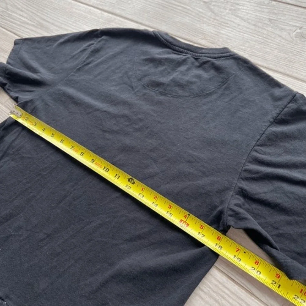 DC Shoes Co. Black Pocket T-Shirt Layered Hem Streetwear Skater Style